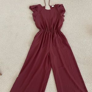 Burgundy women’s jumpsuit